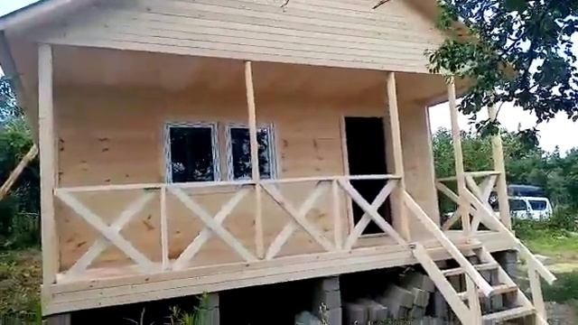 Строительство дачи 6х6 с террасой под ключ в Казани смотреть онлайн