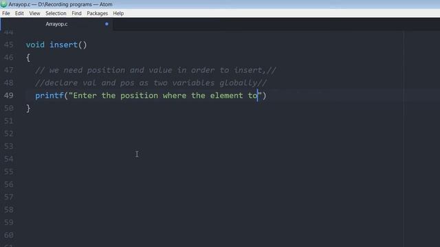 Array operations using C program смотреть онлайн