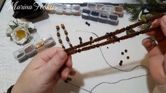 Процесс работы М/К как приплести камень к жгутику 2 часть М/К милая беседа #украшения #бисер смотреть онлайн