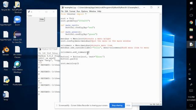 How To Add A Command Into A Submenu | Python GUI Apps With Tkinter смотреть онлайн