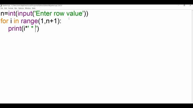 Python Pattern Programs = Printing Stars '*' in Right Angle Triangle Shape | Star Pattern in Python смотреть онлайн
