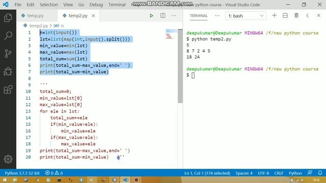 InfyTQ Practice Problem 17 | Min-Max by Summing Exactly N-1 Element from the list| Intellective Tec смотреть онлайн