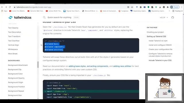 React JS Course- Web Development -lesson 5- Tailwindcss framework, Header & Footer || تطوير الواجها смотреть онлайн