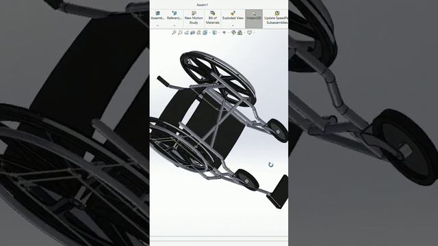 Modeling of Wheel chair in Solidworks смотреть онлайн