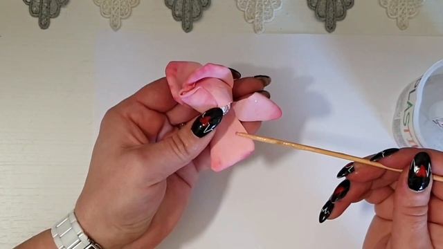 Rose foam flower easy/ Rose in gomma eva senza stampi facile/DIY foam sheet craft ideas смотреть онлайн