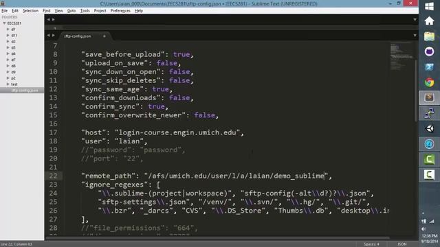 eecs281 sublime sftp demo смотреть онлайн