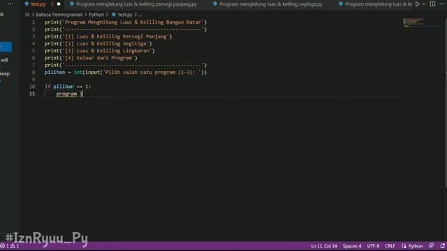 Program Menghitung Luas dan Keliling Bangun Datar - Python Dasar смотреть онлайн