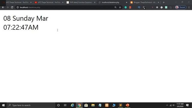 PHP Date and Time Function in Hindi | Find Current date & time in PHP | PHP Tutorial in Hindi #51 смотреть онлайн