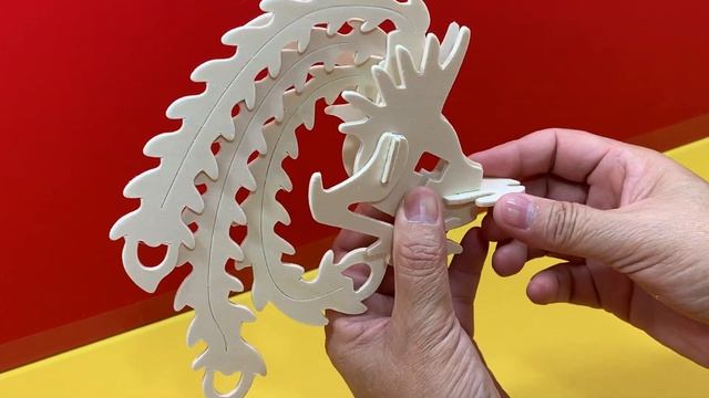 DIY Craft Instruction 3D Woodcraft Construction Kit DRAGON & PHOENIX PRESENTATION