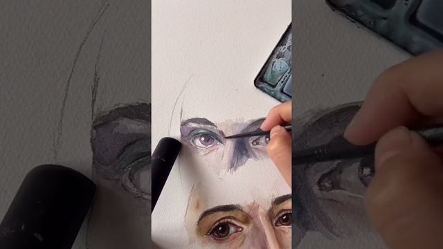 Акварель. Рисую глаза смотреть онлайн