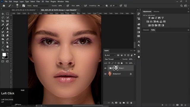 Photoshop Tutorial - Soft Skin Retouching + Realistic Lipstick #easygraphics33 смотреть онлайн