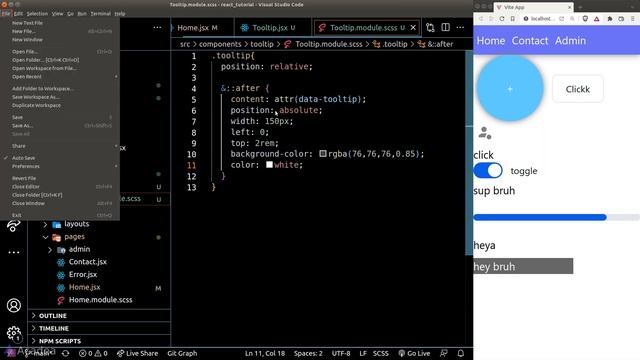 Ep38 - Tooltip Component in React смотреть онлайн