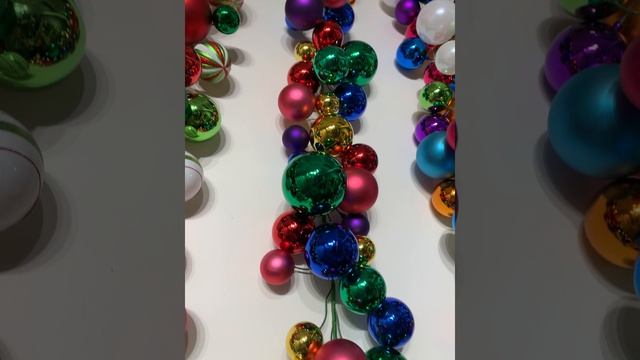 Raz 6' Multicolor Ball Christmas Garland G4202280 смотреть онлайн