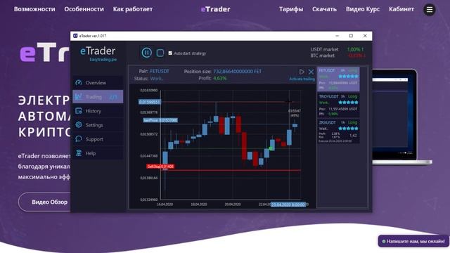 eTrader - Трейлинг Стоп - Скользящий Ордер Следующий за Ценой смотреть онлайн