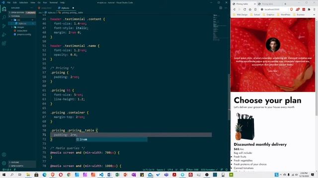 Create a Responsive Pricing table with HTML and CSS смотреть онлайн