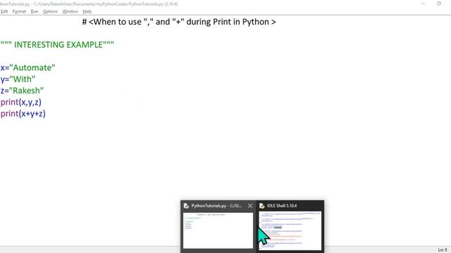 #14 Python Tutorial for Beginners |How Do You Print in Python | Importance of Comma and Plus Sign смотреть онлайн