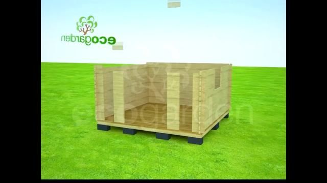 ЭКОГАРДЕН.РФ - Садовый домик с витринными окнами (3,8х3,8) смотреть онлайн