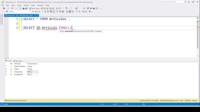 Función ISNULL en TSQL - SQL Server смотреть онлайн