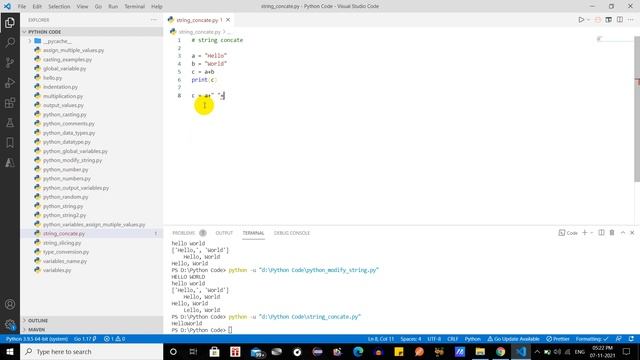Python String Concatenate #19 #LingarajTechhub смотреть онлайн