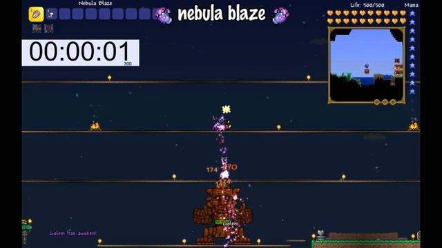 Terraria Fragment weapons vs Golem (comparison) смотреть онлайн