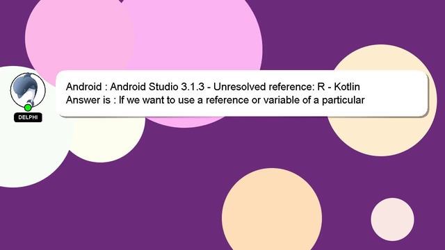 Android : Android Studio 3.1.3 - Unresolved reference: R - Kotlin смотреть онлайн