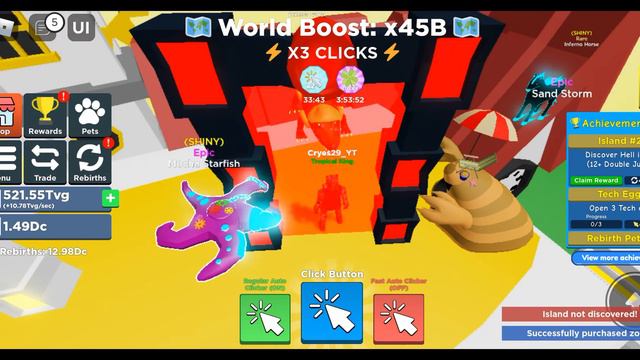 Открыл НОВЫЙ МИР OCEAN в Симуляторе КЛИКЕРА в Роблокс Clicker Simulator Roblox | Часть 15 смотреть онлайн