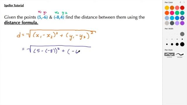 How to find the distance between two points using the distance formula смотреть онлайн