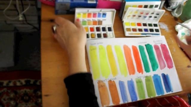 Winsor & Newton Cotman Watercolour paint vs Daler Rowney Watercolour paint. Review/comparison demo. смотреть онлайн