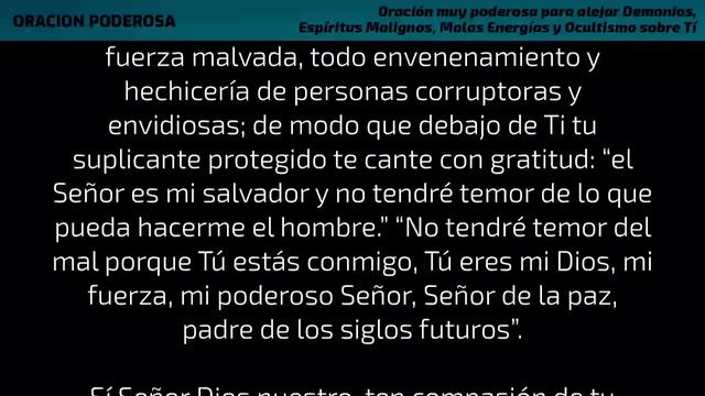 Oración muy poderosa para alejar Demonios, Espíritus Malignos, Malas Energías y Ocultismo sobre Tí смотреть онлайн