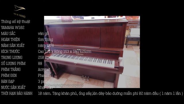 Đàn Piano Yamaha W102 - Thiên Di Piano смотреть онлайн