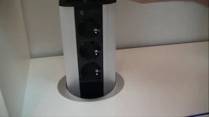 Выдвижные розетки для столешницы