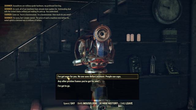 Attach Sol's transmitter to a pristine Assaultron Body Fallout 76 смотреть онлайн