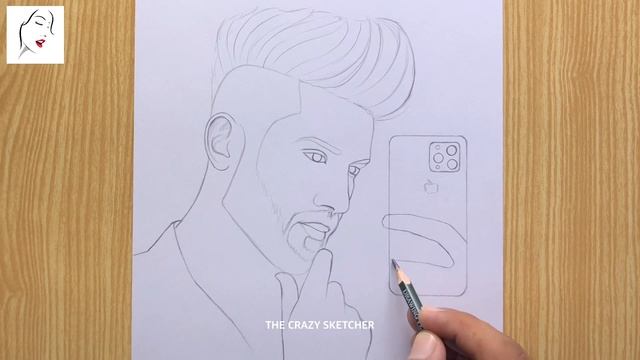 A Selfie Boy Drawing Easy | Iphone 14 Pro Max | How to Draw a Boy | The Crazy Sketcher смотреть онлайн
