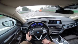 BMW 750d G11 POV drive: the 400HP diesel that does 0-100 km/h in 4.15 sec [4K]