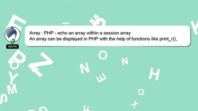 Array : PHP - echo an array within a session array смотреть онлайн