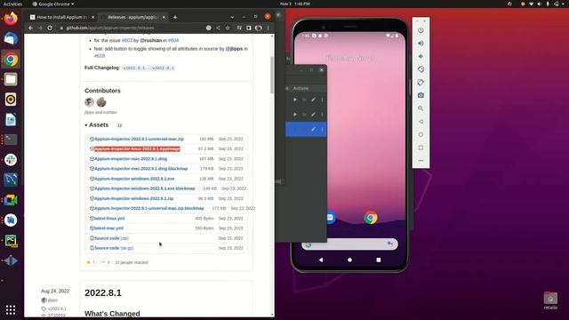 Setup Appium Inspector on Ubuntu смотреть онлайн
