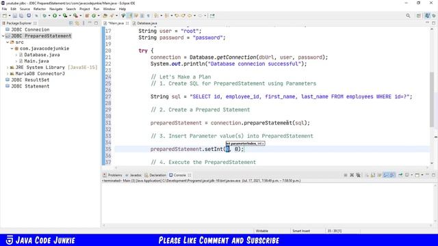 PreparedStatement | JDBC Tutorial for Beginners смотреть онлайн