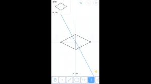 Euclidea - 2. Бета (Beta) - 2.10 - Окружность, вписанная в ромб