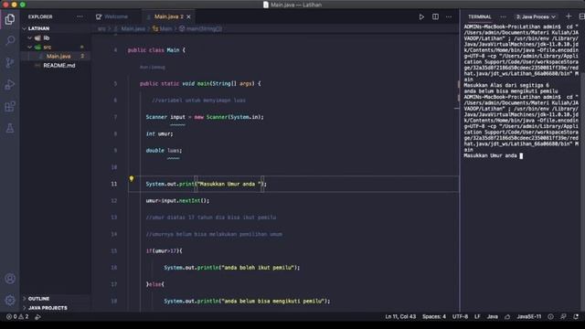 Belajar Java - Pertemuan 3 dan 4 смотреть онлайн