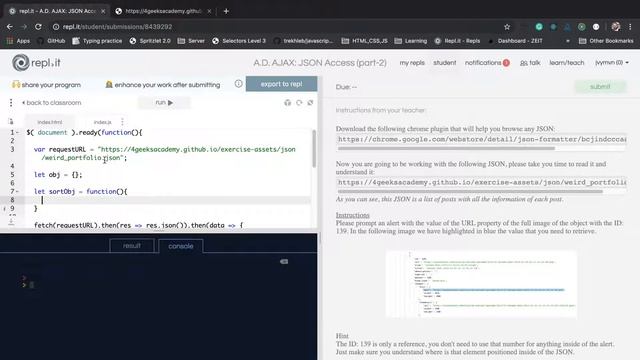 A.D. AJAX: JSON Access (part-2) / Repl.it challenge смотреть онлайн