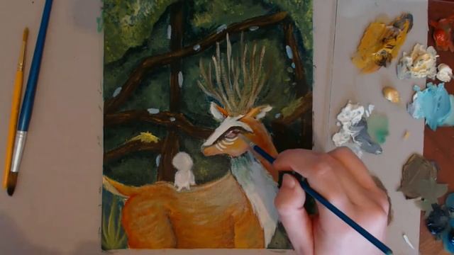 Of The Forest | Speed Art (Studio Ghibli - Princess Mononoke) смотреть онлайн