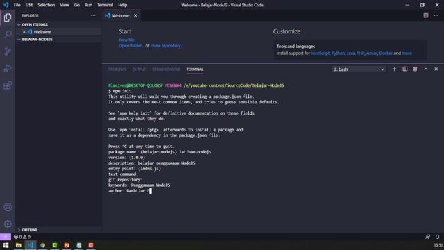 Belajar NodeJS #7 Testing Penggunaan NPM(Node Package Manager) смотреть онлайн