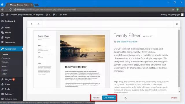 [Wordpress căn bản - 20] - Appearance - Tổng quan về Theme Wordpress смотреть онлайн