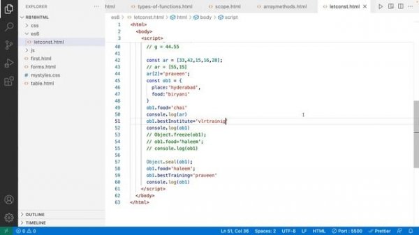 How to Use let const Arrow Function || JavaScript || Telugu