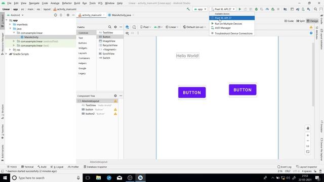 MSBTE 22617 PRACTICAL ON ANDROID LINEAR LAYOUT AND ABSOLUTE LAYOUT смотреть онлайн