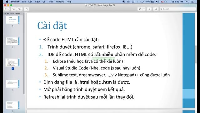 HTML 01 - Giới thiệu và cài đặt HTML - Java Master Edu смотреть онлайн