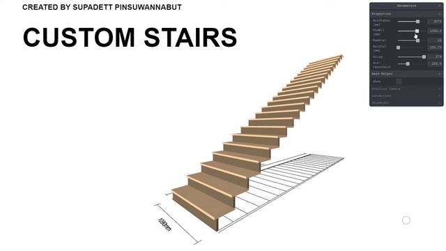 Three.js Javascript 3D Stair Custom Showcase смотреть онлайн