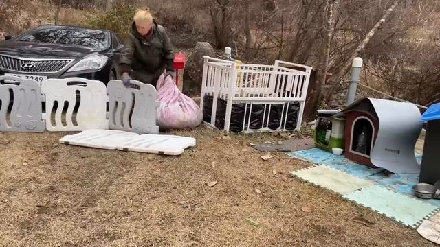 Южная Корея ?/19 ноября/Качели/Огород/Что опять придумала?)))/И сразу сделала/Начала делать грядку