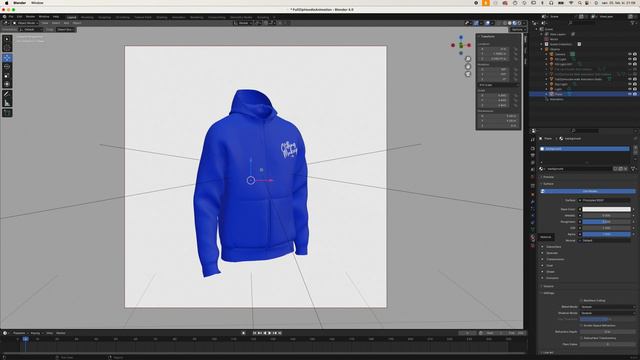 3D zip hoodie walking animation tutorial for Blender using Photoshop or Canva смотреть онлайн