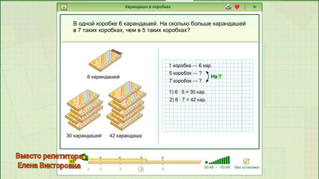 Решение составной задачи на умножение смотреть онлайн